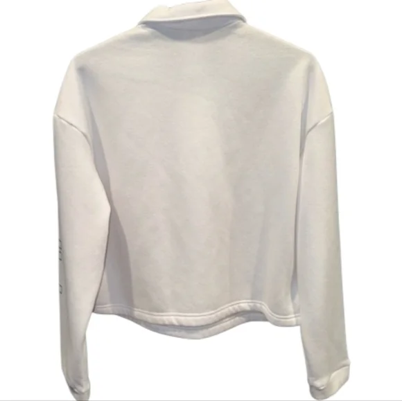 Adidas White Quarter-Zip Sweatshirt - Picture 2 of 4